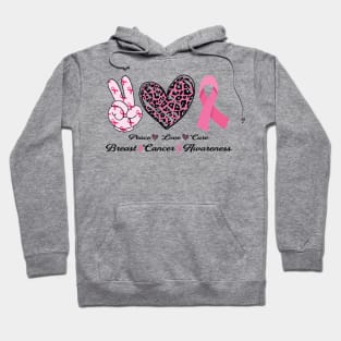 Peace Love Cure Breast & Cancer Awareness Hoodie